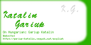 katalin gariup business card
